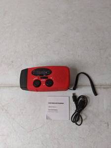 lot 289 image: SolarHand CrankUSB Emergency Weather Radio with Flashlight