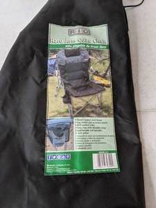 lot 311 image: RIO Deluxe Hard Arm Quad Chair - CharcoalBlack