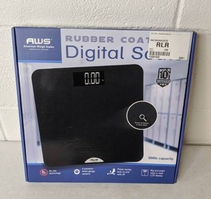 lot 320 image: American Weigh Scales Non-Slip Rubber-Coated Digital Bathroom Scale