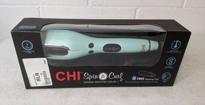 lot 324 image: CHI Spin n Curl 1 Ceramic Rotating Curler - Green