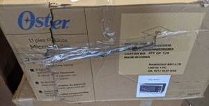 lot 356 image: Oster 1.1 Cu. Ft. 1000-Watt Countertop Microwave Oven with Stainless Steel Front