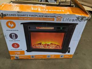lot 113 image: Lifesmart Infrared Quartz Fireplace Heater