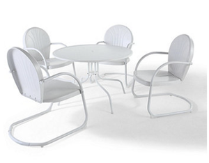lot 88 image: Crosely Outdoor Griffith Metal 5-Pc. Outdoor Dining Patio Set With Dining Table and 4 Chairs