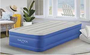 lot 129 image: Nautica Home Plushaire Pillowtop Inflatable Air Bed Mattress - Twin