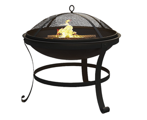 lot 191 image: Flash Furniture 22 Round Wood Burning Fire Pit