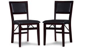 lot 295 image: Linon Keira Pad Folding Chair, Set of 2