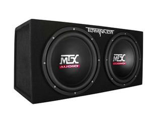 lot 306 image: MTX Terminator 1200-Watt Dual Subwoofer Enclosure