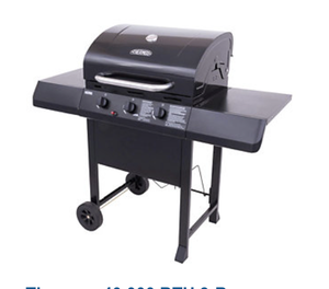 lot 314 image: Thermos 40,000 BTU 3-Burner Gas Grill - Black
