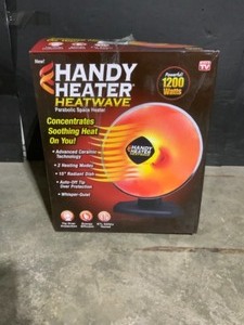 lot 55 image: GreenMade 800-Watt Electric Ceramic Parabolic Space Heater. See Pictures