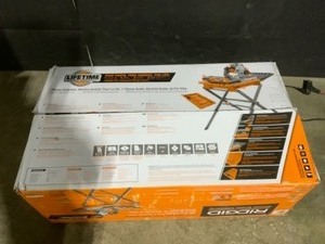 lot 64 image: RIDGID 12 Amp Corded 8 in. Tile Saw with Extended Rip. See Pictures