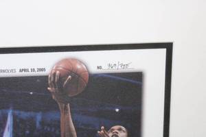 lot 1 image: 2005 Minnesota Timberwolves Taste of Minnesota Framed Team Signed Autograph Photo