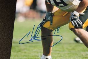 lot 43 image: Iowa Hawkeyes Chad Greenway Autograph 8x10 Photo