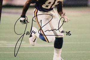lot 48 image: Minnesota Vikings Jake Reed Autograph 8x10 Photo