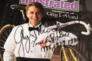 lot 50 image: 1990 Sports Illustrated Greg LeMond Autograph Magazine