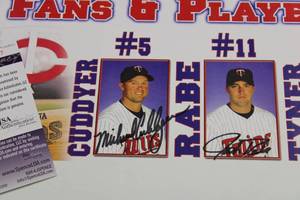 lot 53 image: Minnesota Twins Michael Cuddyer Jason Tyner & Josh Rabe Poster