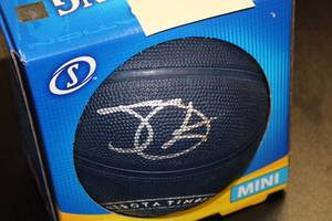 lot 72 image: Spaulding Minnesota Timberwolves Josh Okogie Autograph Mini Ball