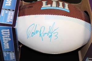 lot 75 image: Super Bowl LII Minnesota Vikings John Randle Autograph Mini Ball