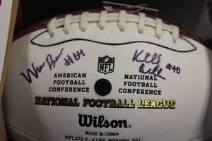 lot 77 image: Wilson Minnesota Vikings Willie Beavers & Kentrall Butler Autograph Mini Ball