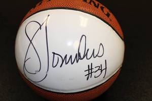 lot 83 image: Minnesota Lynx Sylvia Fowles Autograph Mini Ball