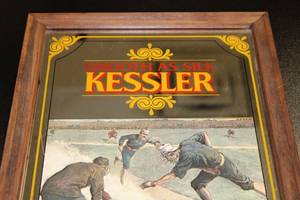 lot 93 image: Kessler Smooth As Silk Framed Mirrored Sign