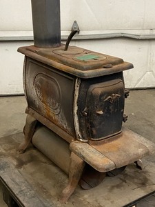 Antique Cast Iron Wood-Burning Stove