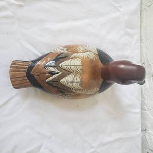 lot 22 image: Wooden Bird Factory Canvasback Drake