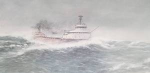 lot 8 image: Jim Clary Framed Print  EDMUND FITZGERALD, Signed and Numbered