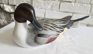lot 28 image: Randy Tull Signed Decoy  Northern Pintail Duck