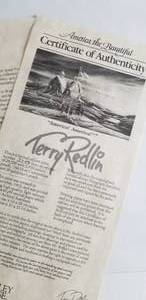 lot 45 image: Terry Redlin Print Signed and Numbered  AMERICA AMERICA