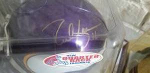 lot 71 image: 4 Minnesota Vikings Mini Helmets  RICH GANNON & GARY ANDERSON