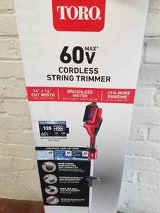 lot 95 image: Toro 60v Cordless String Trimmer
