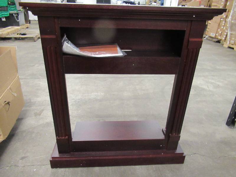 lot 37 image: Cambridge 3437-1 Dark Cherry 34 In Fireplace Mantel (Electric Fireplace NOT INCLUDED)