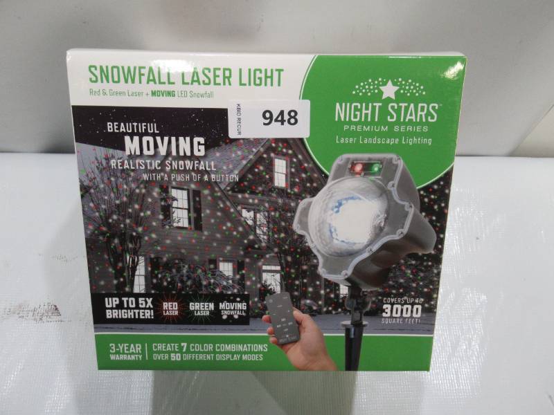 lot 948 image: Night Stars LL03-SRG-R Landscape Lighting Snow Effect wRed & Green Laser, Black