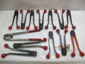 lot 420 image: Mixed lot of 13 Various StrappingBanding Tools - UntestedUSED - AS-IS