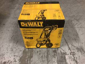 lot 8 image: 2400 PSI 1.1 GPM Cold Water Electric Pressure Washer by DEWALT Customer Returns See Pictures