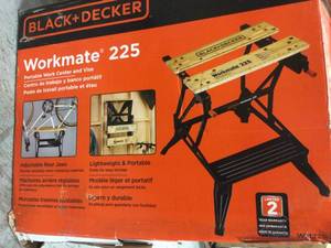 lot 11 image: Workmate 225 30 in. Folding Portable Workbench and Vise by BLACKDECKER Customer Returns See Pictures