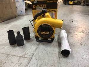 lot 22 image: 189 MPH 409 CFM 12 Amp Corded Electric Handheld Leaf Blower by DEWALT Customer Returns See Pictures