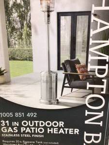 lot 112 image: Hampton Bay 48000 BTU Stainless Steel Patio Heater