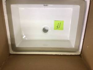 lot 117 image: James Martin Vanities Snk-rct-wht Large Rectangle Undermount Ceramic Sink White