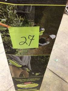 lot 127 image: Ryobi 40V 18 in. Cordless Battery Pole Hedge Trimmer with Battery and Charger