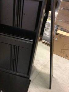 lot 132 image: Husky Regular Duty Welded Steel Garage Storage System in Black 3 PC 1 pc damage and no key see pictures