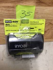 lot 135 image: Ryobi Ah High Capacity Lithium-Ion Battery 4 hr see pictures
