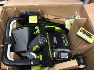 lot 138 image: Ryobi 21 in Cordless 40V Snowblower includes Battery and charger see pictures