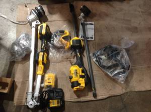 Lot of 2 Dewalt String Trimmer Various Models and Working conditions 1 battery an charger Customer Retunrs See Pictures