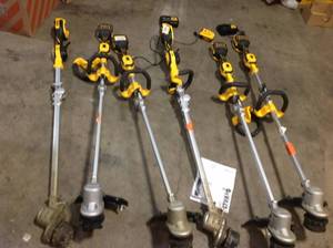 Lot of  Dewalt  Lithium-Ion Brushless Cordless String Trimmer with (1)  Battery and (2) Charger Included See Pictures