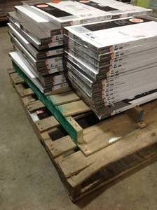 Lot of 36 Boxes of  Seashore Wood 12 in. x 24 in. Peel and Stick Vinyl Tile Flooring (20 sq. ft.  case) See Pictures