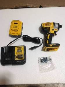 DEWALT 20-Volt MAX XR Cordless Brushless 3-Speed 14 in. Impact Driver with (1) 20-Volt 5.0Ah Battery & Charger Custmer Returns See Pictures