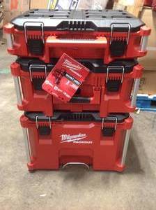 Milwaukee PACKOUT 22 in. Modular Tool Box Storage System Open Box Customer Returns See Pictures