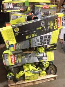 Lot of Assorted Ryobi Tools Various Models and Conditions See Pictures