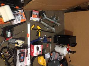 Lot of Assorted and mixed of  Tools  powerTools and Hardware See  Pictures